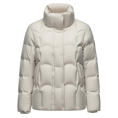 坦博尔女士鹅绒羽绒服2025新款秋冬保暖简约百搭时尚拼色短款外套