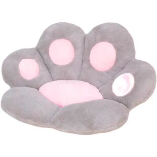 可爱半包围坐垫猫爪靠垫办公室座椅垫子腰枕沙发学生宿舍藤椅坐垫