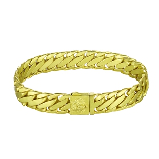 精工白铜古法虎头三马鞭手链男士黄铜时尚苗银霸气欧美嘻哈送男友