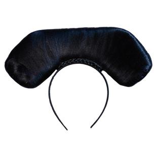 古风满族发型可爱女童格格旗头发箍发饰古装假发儿童清朝宫廷头饰