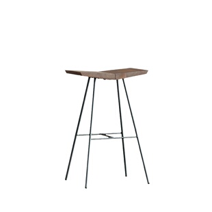 JOLOR进口意式现代简约吧台椅北美黑胡桃木PHIL实木吧凳