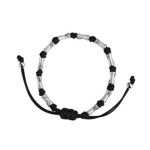 925银竹节手链男高级感新中式上岸手工编织黑手绳潮男生日礼物