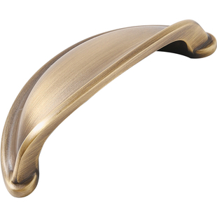 法式复古贝壳拉手把手柜门抽屉厨房橱柜黄铜牛角仿古明装现代简约