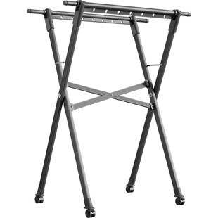 小阳台落地折叠晾衣架室内家用卧室伸缩移动X衣架双杆晒衣架神器