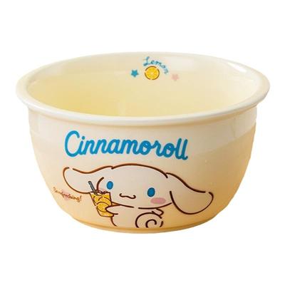 三丽鸥helloKitty库洛米麦乐迪联名奶油风儿童家用米饭碗陶瓷餐具