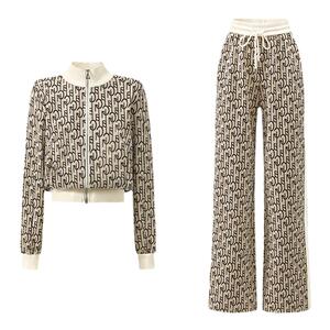 CHICHY复古经典运动卫衣套装女春季款休闲外套上衣长裤显瘦两件套