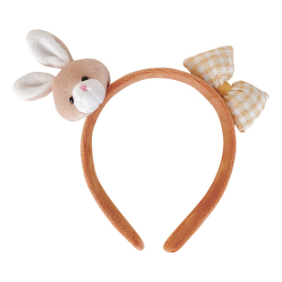 秋冬毛绒发箍新款儿童可爱兔子女童头箍小女孩不勒头宝宝发卡头饰