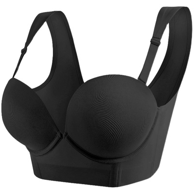 有钢圈光面聚拢显大侧收副乳文胸