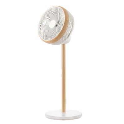 洛宾汉语音空气循环扇无线户外露营家用静音台立式落地木纹电风扇