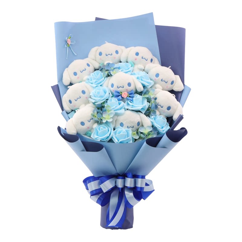 卡通玉桂狗花束毛绒玩偶娃娃公仔花送祝福女朋友老婆生日礼物毕业