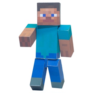 我的世界磁力史蒂夫爱丽克斯铁傀儡手工DIY纸模型可动人偶手办玩