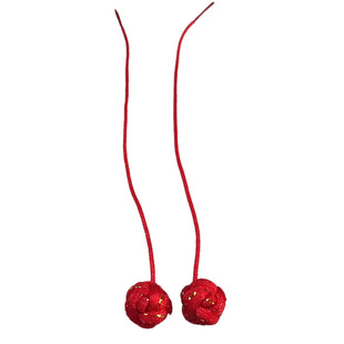 买二送一 纽扣 本命年红绳气质耳线红色编织耳饰防过敏发炎耳绳女