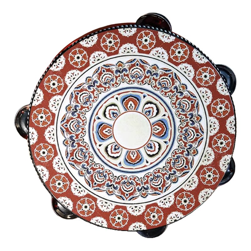 上铃鼓敦煌道具飞天新疆手鼓维族铃鼓异域飘带鼓道具唐鼓舞蹈乐器