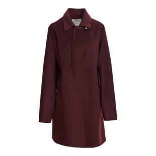 MEDECOO/墨蒂珂2024冬季新品 绳袢系扣中长款羊毛呢大衣MID20209