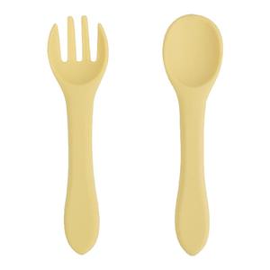 宝无忧宝宝叉勺套装硅胶勺子叉子儿童硅胶餐具婴儿辅食软勺不伤嘴