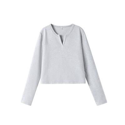 班尼路v领短袖t恤女春秋夏季新款