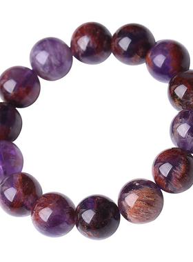 天然紫幽灵手串，九紫离火