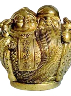 礼品寿婆老来乐黄铜铸件