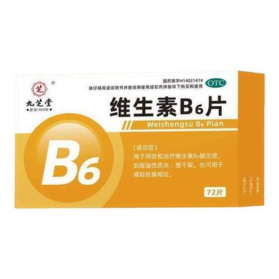 九芝堂维生素b6片正品和B2片成人脂溢性皮炎孕吐唇干裂官方旗舰店