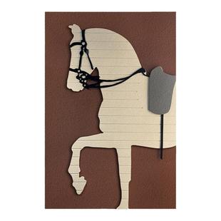 实物画立体马到成功落地画高级感客厅装饰画大气玄关过道走廊挂画