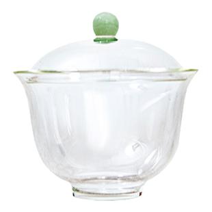 高硼硅玻璃小盖碗茶杯女生泡茶碗高档透明泡茶杯迷你简约功夫茶具