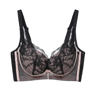 安芝娜无钢圈内衣女加厚小胸聚拢上托显大性感蕾丝莫代尔文胸6501