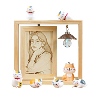 生日礼物女生照片定制送女友闺蜜老婆男实用结婚纪念日微雕木刻画