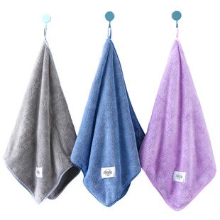 擦手巾挂式可爱卫生间浴室插手布毛巾搽手帕抹手布球吸水速干厨房