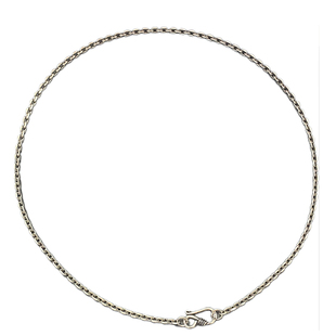 梅卡S925纯银太角链男女款项链复古作旧镀白金链子质感吊坠十字链