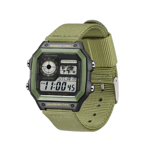 适配卡西欧手表AE-1200/1300尼龙表带AEQ-110/W-218/F91F94帆布带