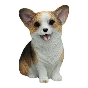 迷你柯基犬可爱汽车摆件仿真小狗狗模型创意高档车载装饰品中控台