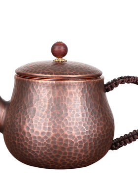 纯铜手工加厚复古泡茶壶