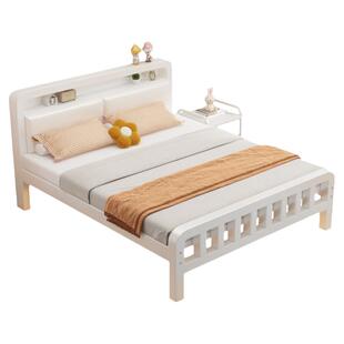 铁艺儿童床奶油风公主床1米5男孩女孩床1米2现代简约卧室单人铁床