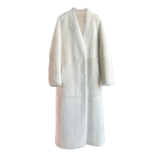 FRASANNO皮毛一体女皮草外套新款西班牙拉贡显瘦气质时尚 V领年轻