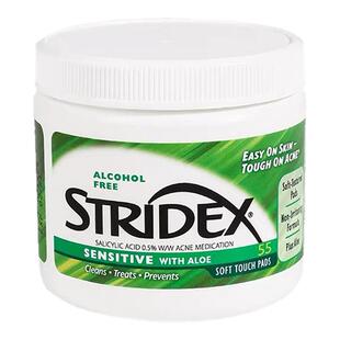 美国正品stridex水杨酸棉片去闭口酸祛痘淡化痘印清洁棉刷湿敷棉