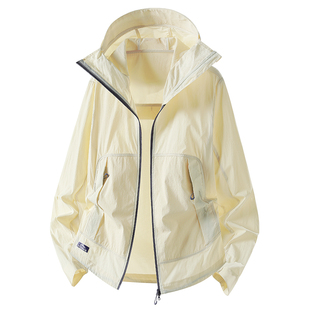 稻草人户外风防晒衣女2026新款夏季薄款连帽拉链外套宽松防晒服男