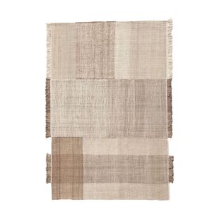 GIRONES进口Nanimarquina天然手工创意简约卧室客厅拼接麻色地毯