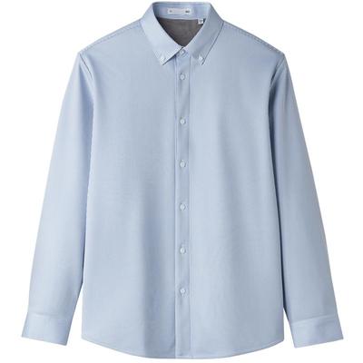 海澜之家加绒加厚保暖长袖衬衫男