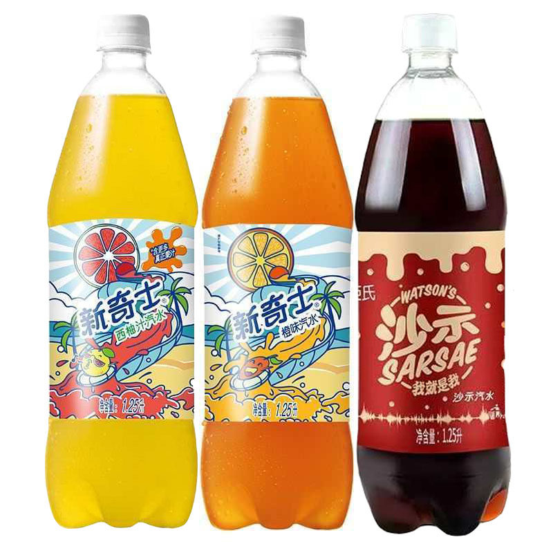 新奇士橙汁西柚味沙示汽水1.25L
