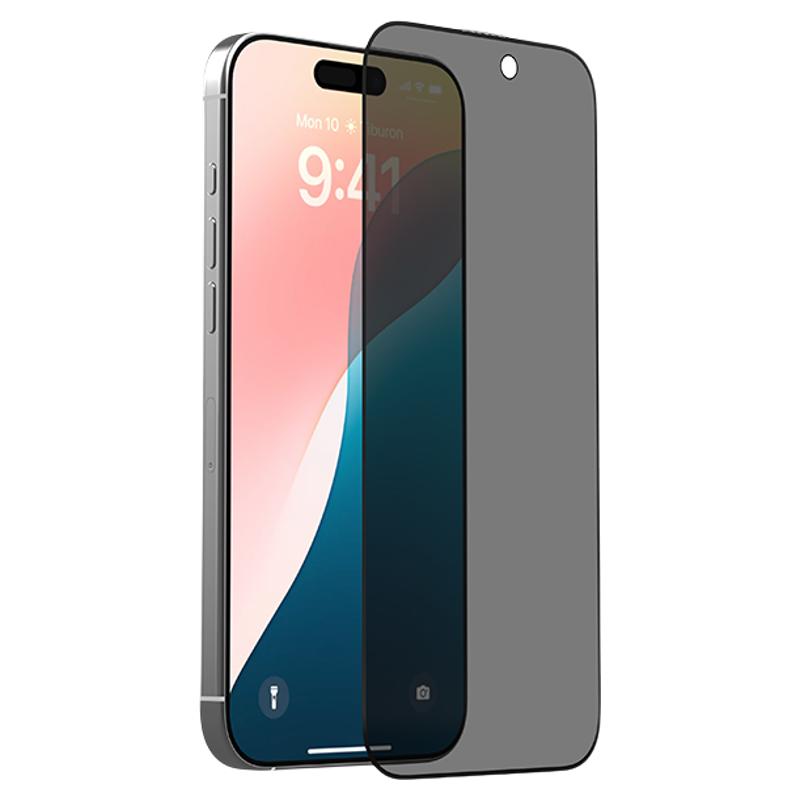 迪沃DEVIA天启系列高清防窥iPhone16钢化玻璃膜适用于苹果16ProMax手机膜