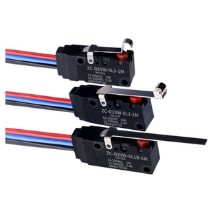 IP67防水微动开关带线5L1B-1M/5L2A/5L3-3M摆杆滑轮按钮一开一闭