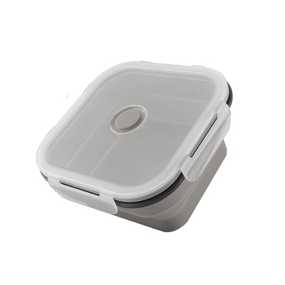硕扣硅胶正方形食品级保鲜盒折叠