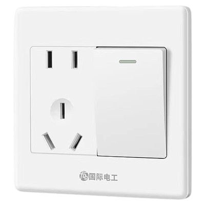 国际电工86型一开多控五孔插座