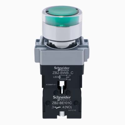 施耐德自复位带灯按钮XB2BW33B1C