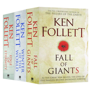 肯福莱特世纪三部曲 英文原版 Ken Follett 当代经典历史小说 世界读者平均3个通宵读完 巨人的陨落+世界的凛冬+永恒的边缘