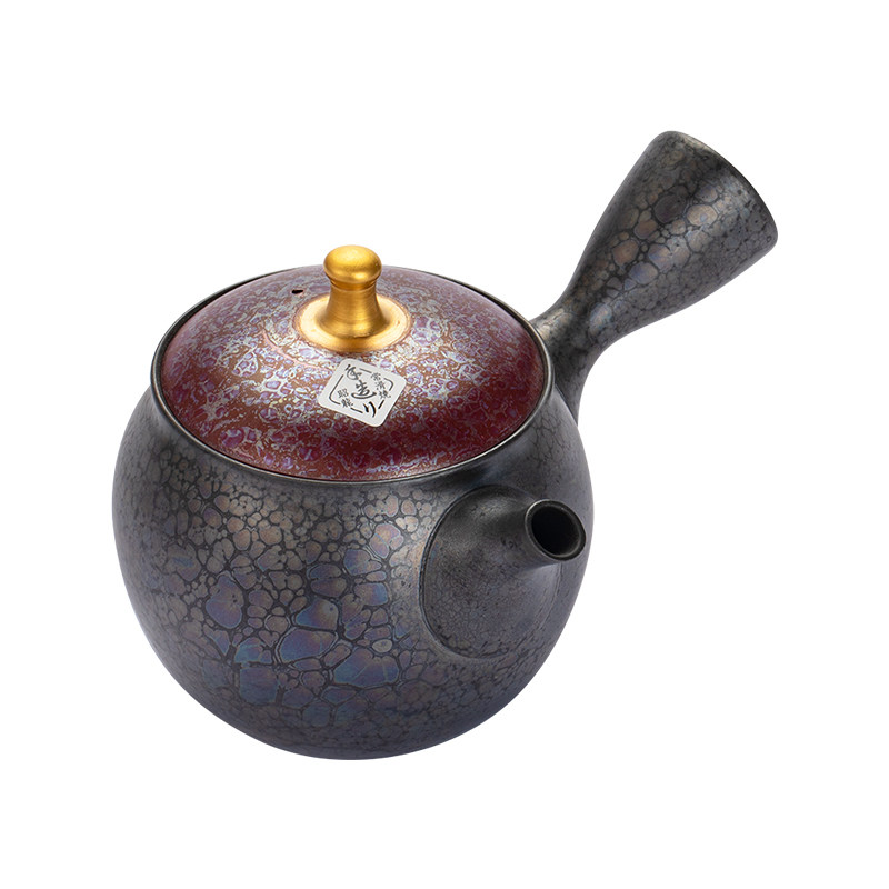 日本进口昭龙手作黑天目茶壶