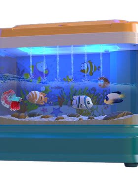 仿真鱼缸欢乐水族箱养鱼