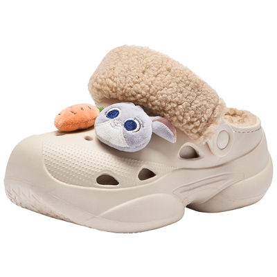 热风2025年冬季新款女休闲洞洞鞋