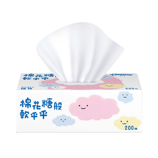 舒洁迪斯尼卡通2层无香高端可爱小熊抽纸巾200抽面巾纸3提餐巾纸
