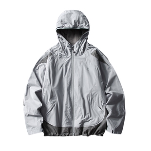 BREAK MIX 秋冬户外防水软壳加绒冲锋衣男女潮牌运动拼色夹克外套